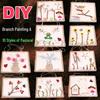 Children's DIY Kit: Wood & Hemp Rope Tree Branch Painting Ornaments