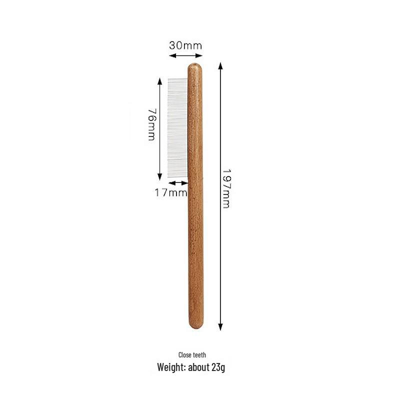 Уход за домашними животными: Гребень из нержавеющей стали с густыми зубьями для кошек и собак, для удаления шерсти и блох, массажный инструмент