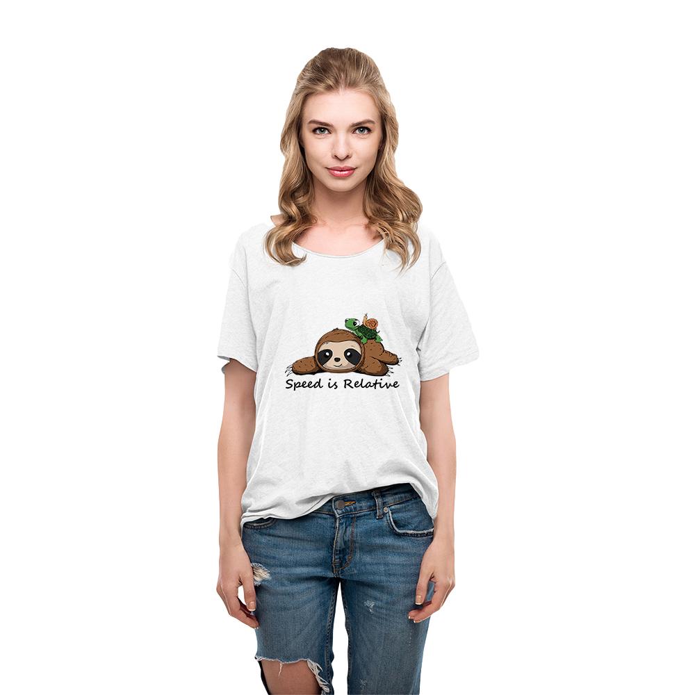 Tortoise And Sloth Cartoon Womens Tshirt Funny Summer Urbano Casual Tops Ropa Tumblr Mujer New