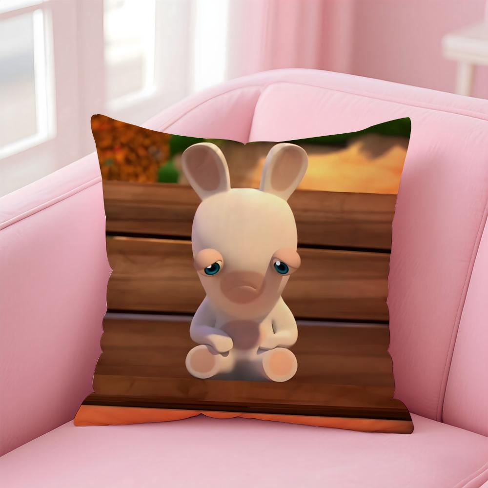 Чехол на подушку R-Rabbids I-Invasion для дома и автомобиля, многоцелевой, двусторонний, мягкий и прочный, для повседневного использования