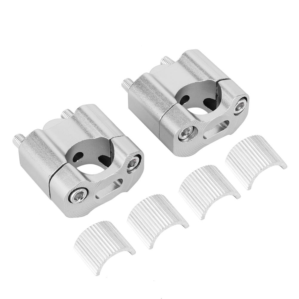 1Pair 22mm/28mm 1/8in 7/8in Motorcycle Handlebar Mount Clamps Riser Adapter CNC Aluminum Alloy Motorcycle Handlebar Clamps