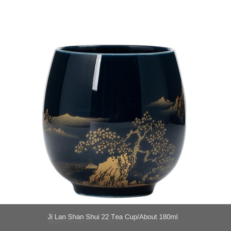 180 мл простая мастер-кружка в японском стиле Керамическая чаша для чая чашка бытовая Цзилань простая керамическая большая чайная чашка Чайный сервиз на одну чашку