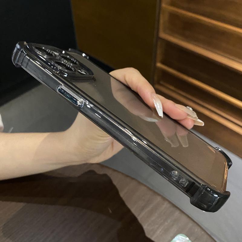 Ударопрочный прозрачный мягкий чехол для телефона iPhone 16 Pro 15 14 Plus 13 12 11 защитный силиконовый чехол-бампер цвета конфеты