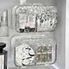 Acrylic Cotton Pad Holder Wall Mounted Makeup Organizer Cotton Swab Storage Box Cabinet Qtip Holder Dispenser Bathroom Organizer