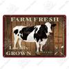 Mfoever Decor Cow Vintage Tin Sign Retro Metal Sign Decorative Plaque Farm House Shop Garage Wall Decor Cow Posters