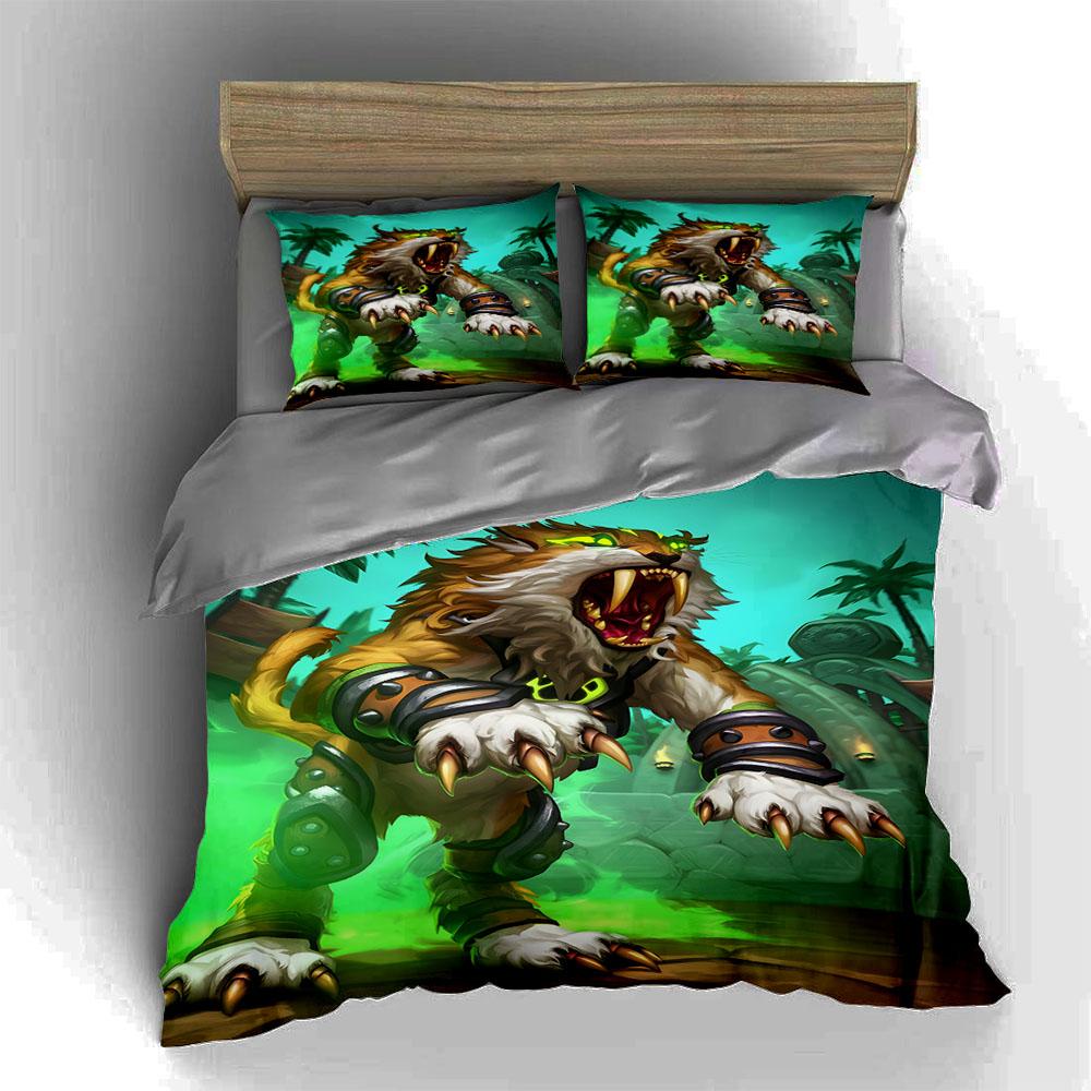 Roaring feline warrior. Bedding Duvet cover sets Duvet covers Pillowcases gifts (1 * Duvet Cover 2 * Pillowcases, without duvet insert)