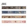 Classical Stamp Tape Vintage Washi Roll, Aesthetic Decorative Masking Tape, Retro Roll Adhesive for DIY Art Crafts, Journaling Scrapbooking Supplies