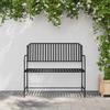 Garden Bench Black 103.5 x 51.5 x 90 cm Steel