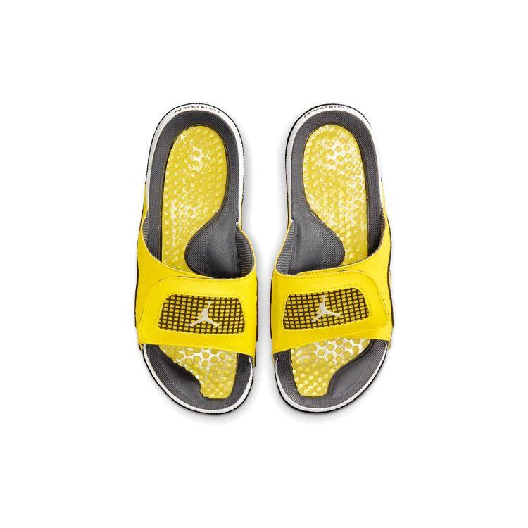 Air Jordan Hydro Slide 4 Lightning Унисекс Кроссовки Желтый Тур-Желтый Темно-Синий-Серый DN4238-701
