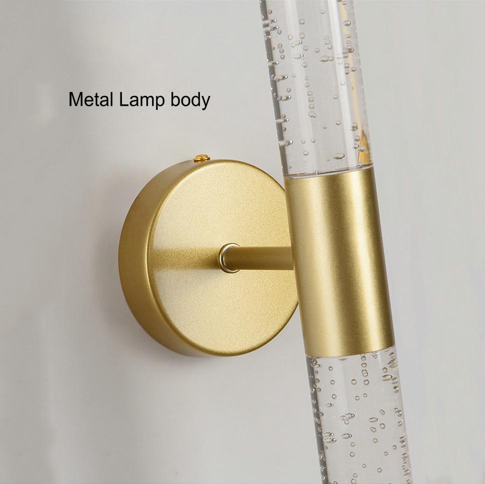 Современный золотой настенный светильник, светодиодный акриловый прикроватный светильник для гостиной, спальни, кабинета, декора балкона, лампа