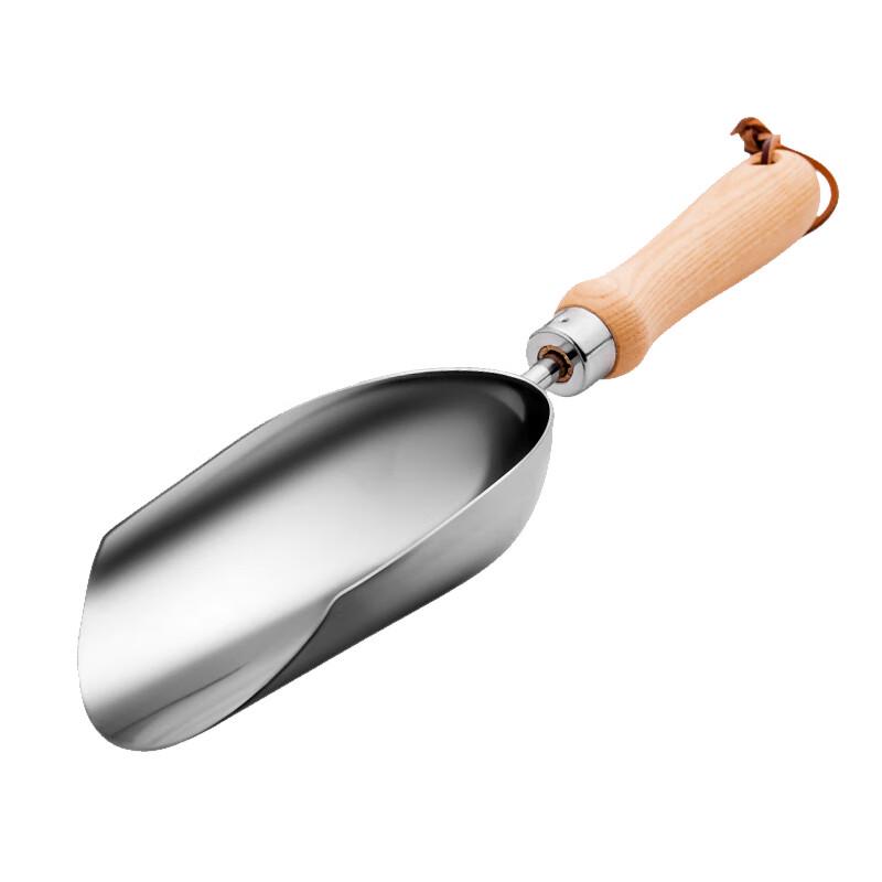 KAZZ Stainless Steel Wood Handle Garden Shovel