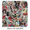 50 Waterproof Tattoo Pattern Stickers for DIY Journals & Water Bottles
