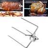 Rotating Fix Fork Barbecue Skewer Oven Accessories Steel Food Spit Grade Tool Skewer Meat Forks J5V7