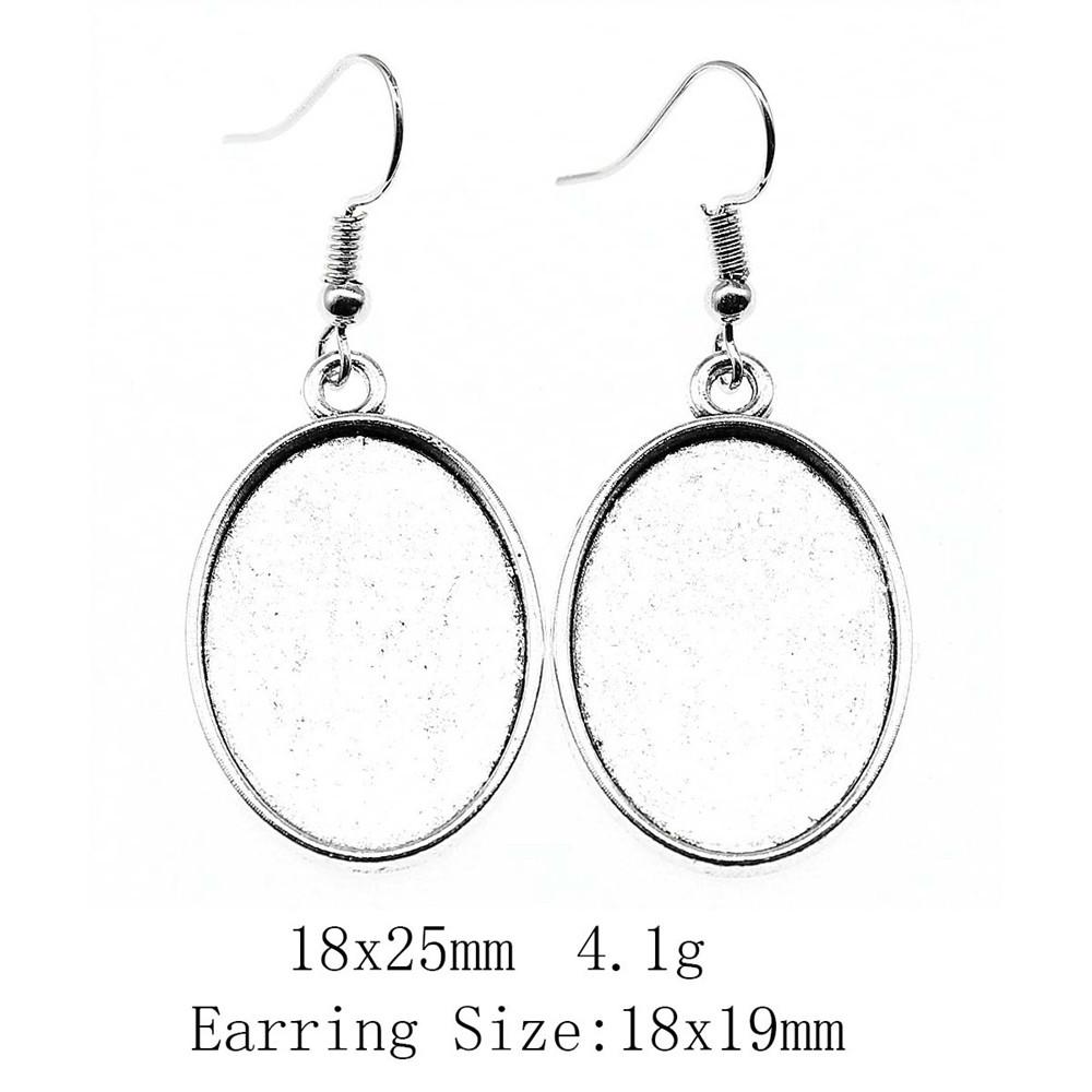 Подарки для женщин Винтажные серьги Овальные серьги-крючки Стеклянный кабошон Основание Подставка Подставка Серьги-подвески и подвески Женские сумки Серьги