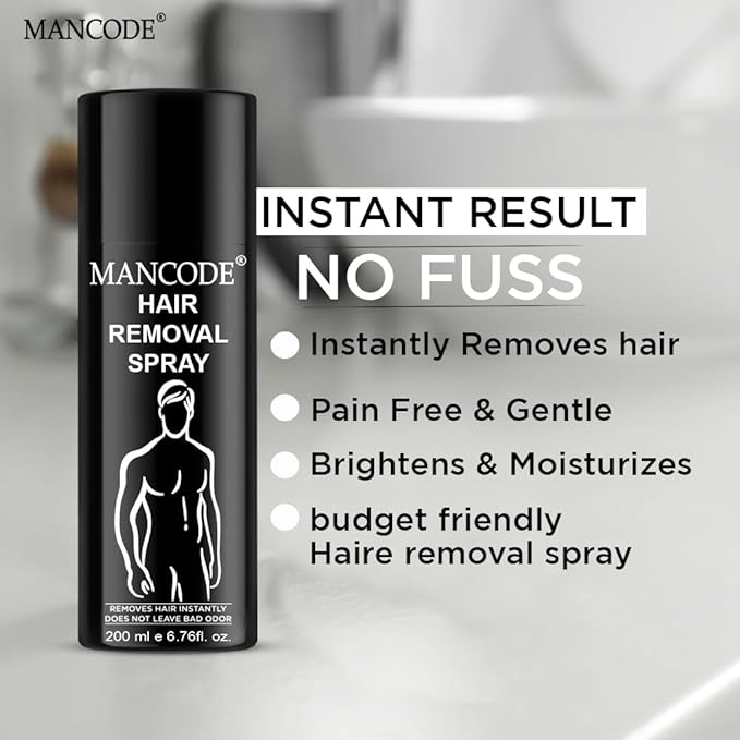 Крем-спрей для удаления волос для мужчин, груди, ног, рук, подмышек и интимных зон, быстрое действие за 3-6 минут (200 мл)