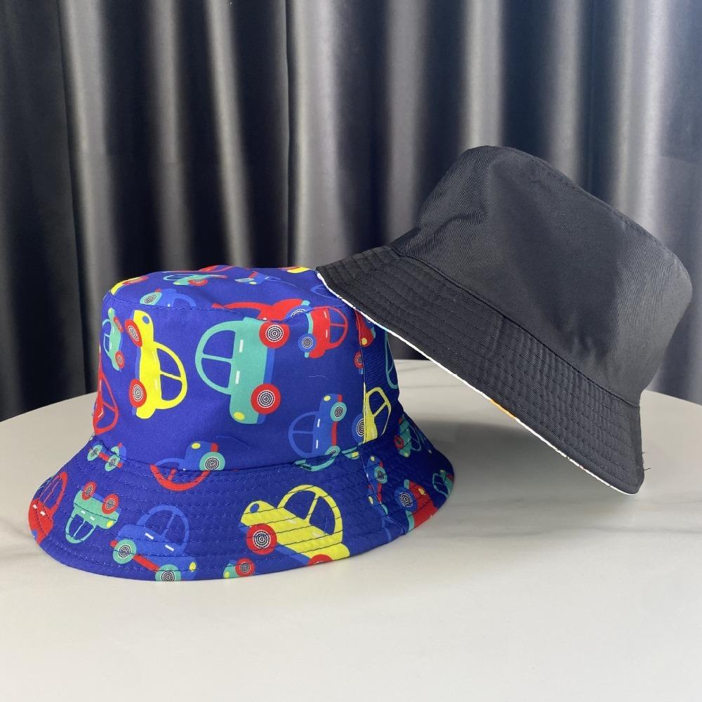 Thin Baby Bucket Hat Cartoon Print Outdoor Kid Sun Hat Summer Fisherman Cap