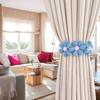 2Pcs Colorful Flower Curtain Buckles Flower Shape Decorative Rope Curtain Ties  Window Accessories