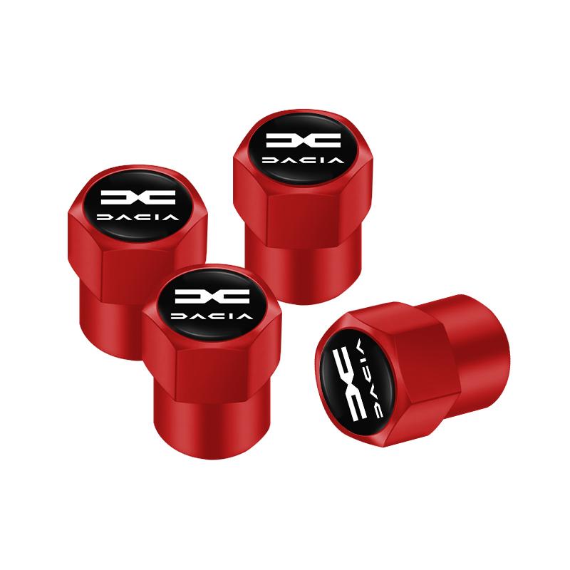 BGV1 4Pcs Metal Car Wheel Tire Valve Caps Stem Case Cover For Dacia Duster Logan Spring Sandero Stepway Dokker Lodgy Jogger MCV