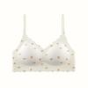 Sweet floral thin shoulder straps seamless underwear women's small breasts gather up and lift comfortably without steel ring beautiful back bra cover