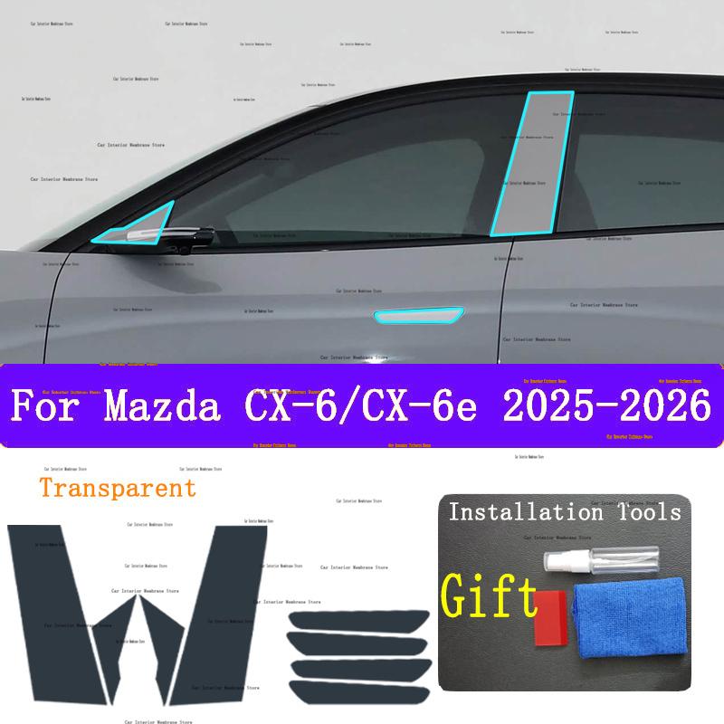 Для Mazda cx-6/cx-6e 2025-2026 Автомобильный Наружный Фонарь Фары Защитная Пленка от Царапин Передняя Фара Тонировка ТПУ Защитная Пленка Аксессуары Наклейка