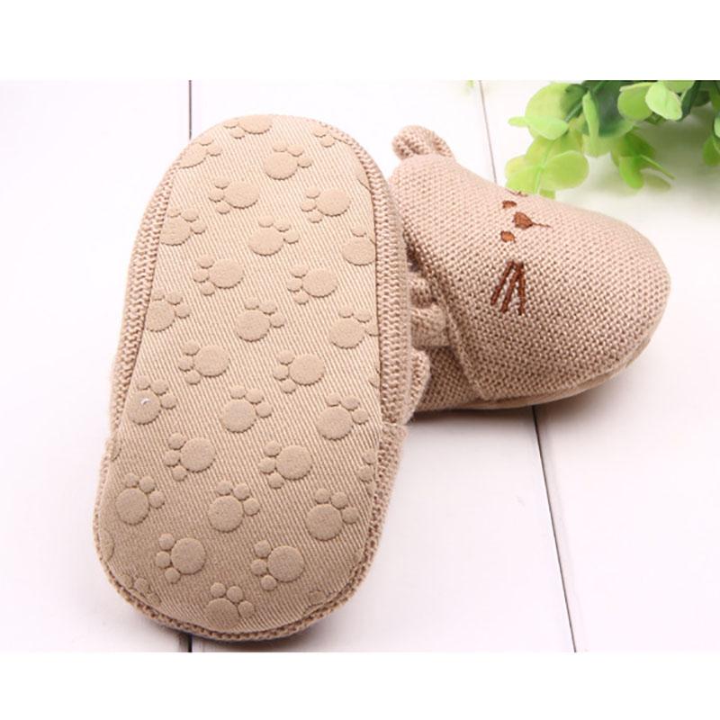 Новая вязаная хлопковая детская обувь с героями мультфильмов, очаровательные тапочки для малышей, вязаная обувь для кроватки для маленьких мальчиков и девочек