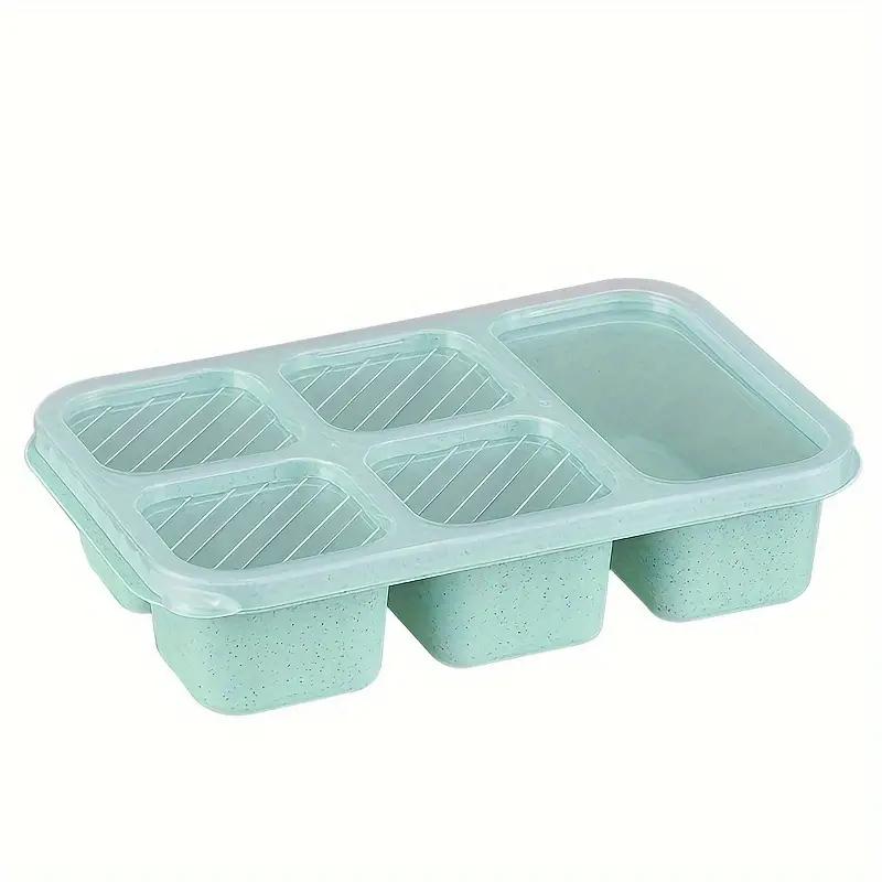 5-секционный многоразовый контейнер Bento Box с герметичной портативной крышкой для хранения продуктов питания, идеально подходящий для школы, работы, кемпинга и пикников