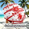 Custom Name Personalized football team F.C Print Umbrella, Auto Open Close, 8‑Rib Sturdy Frame, Commute Camping Hiking Use, Birthday Gift