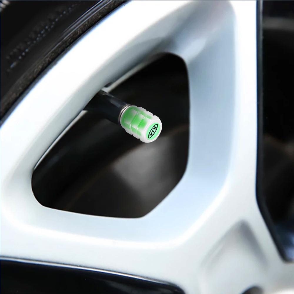 AABIW1 4pcs Fluorescent Car Wheel Air Valve Cap Accessories for Kia Sportage 3 Rio K2 Ceed Carnival Picanto Soul EV6 Niro Forte Seltos