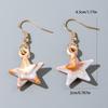 Exquisite Compact Beach Vacation Style Acrylic Starfish Shell Pendant Earrings for Women Jewelry Gifts, Daily Matching Earrings