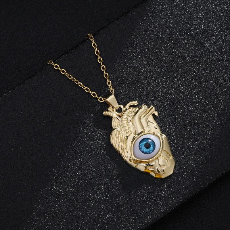 Модное турецкое ожерелье Lucky Evil Eye, женское 8 стилей, голубые глаза, женский шарм, модное эмалированное ожерелье в форме сердца в форме пальмы, ювелирные изделия