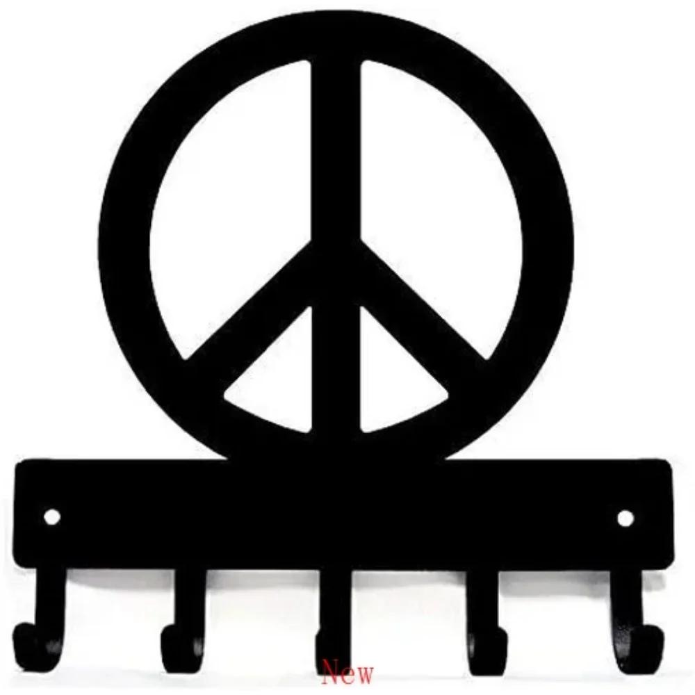 1 шт. Рекламная вешалка для ключей Peace Key Rack, маленькая, шириной 6 дюймов, вешалка для украшения прихожей, настенный держатель для ключей для дома, настенный крючок