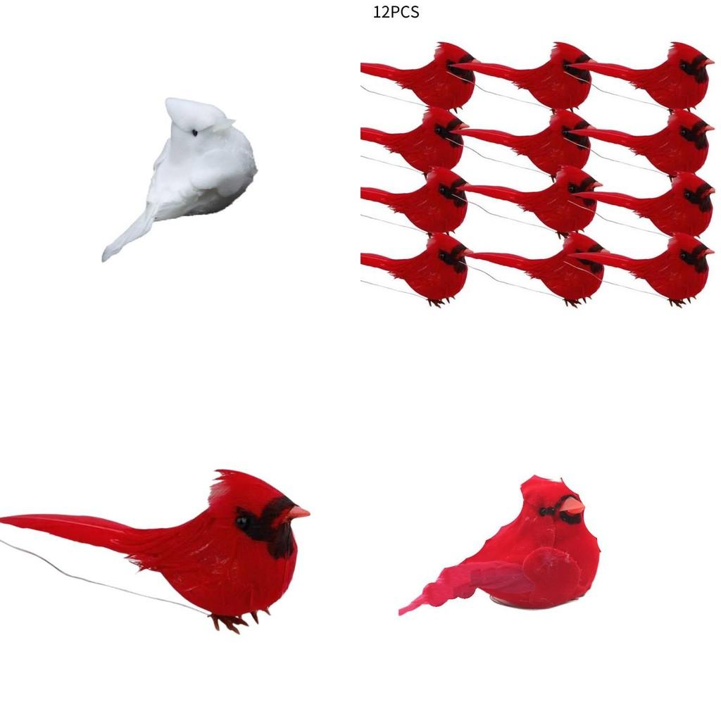 Whimsical Natural Material Robin Bird Ornament For Holiday Tree Decor Style