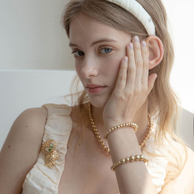 Jean Paul Clarisse Echelle Metal Ball Banding Bracelet JB-22-051B