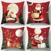Рождественское украшение наволочка новогодний подарок Санта-Клаус олень снеговик узор украшение для дома диванная подушка чехол