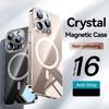 Магнитный чехол для iPhone 16 15 14 13 12 Pro Max, прозрачный чехол с защитой от желтого цвета для iPhone 16 Pro, тонкий чехол для беспроводного зарядного устройства