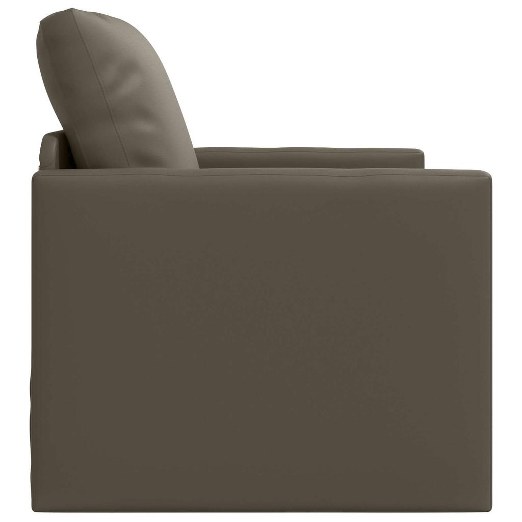 Sofa Bed 60 cm Grey Faux Leather