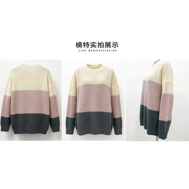Women S Casual Loose Fit Pullover Crew Neck Knit Sweater