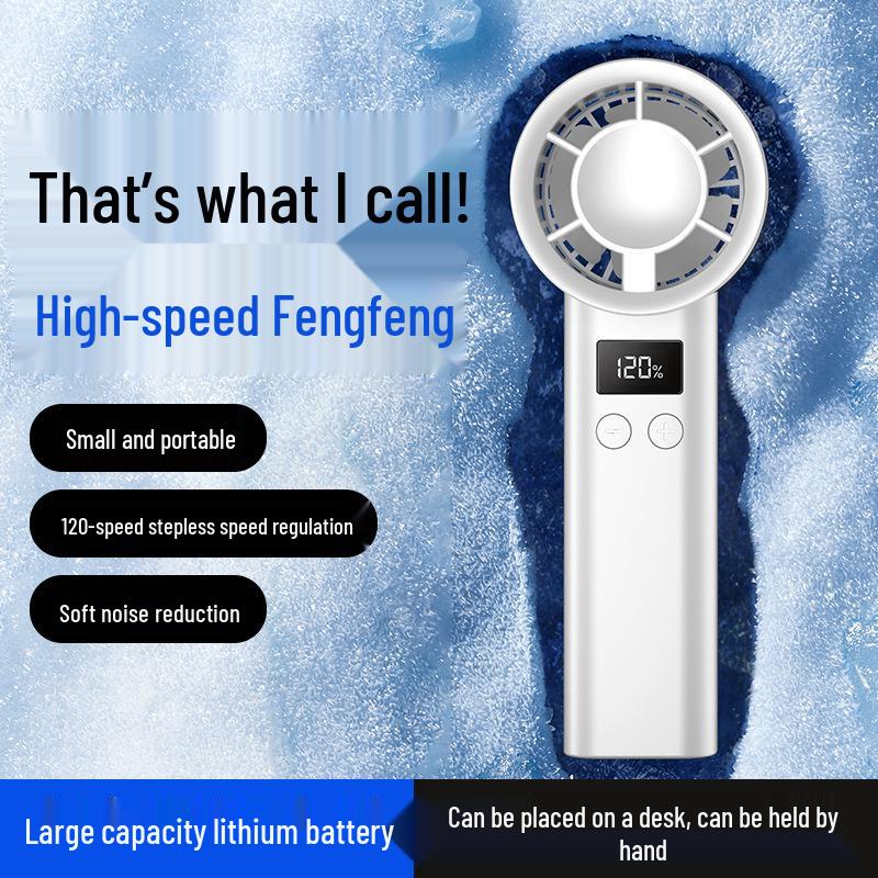 Cross-Border High-Speed Handheld USB Rechargeable Mini Fan with 100 Speeds