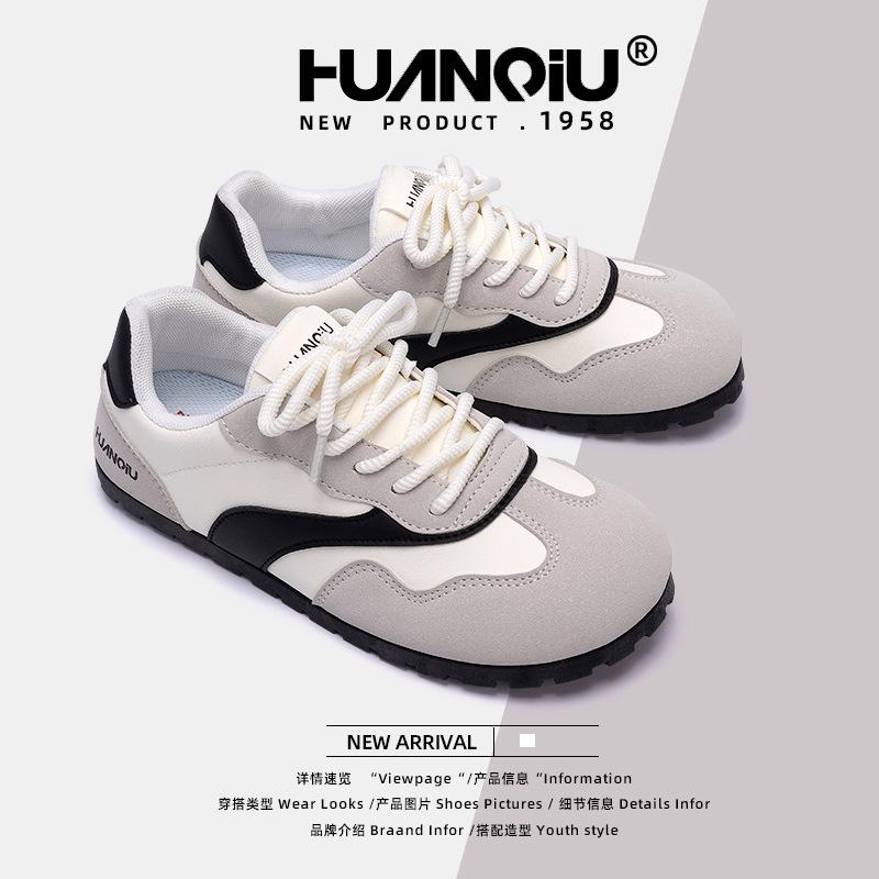 Global German Training Shoes Women's ZHQ3672 Spring New Flat-soled White Shoes Student Soft-soled Lightweight Versatile Board Shoes