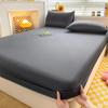 Washed Cotton Fitted Sheet Non Slip Durable Mattress Cover for Home Bedroom Solid Color Bed Cover 140/160/200cm Soft Bedspreads