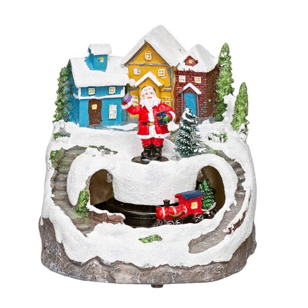 Новый музыкальный поезд будет рождественские украшения из смолы, украшения, рождественские подарки, светящиеся дома