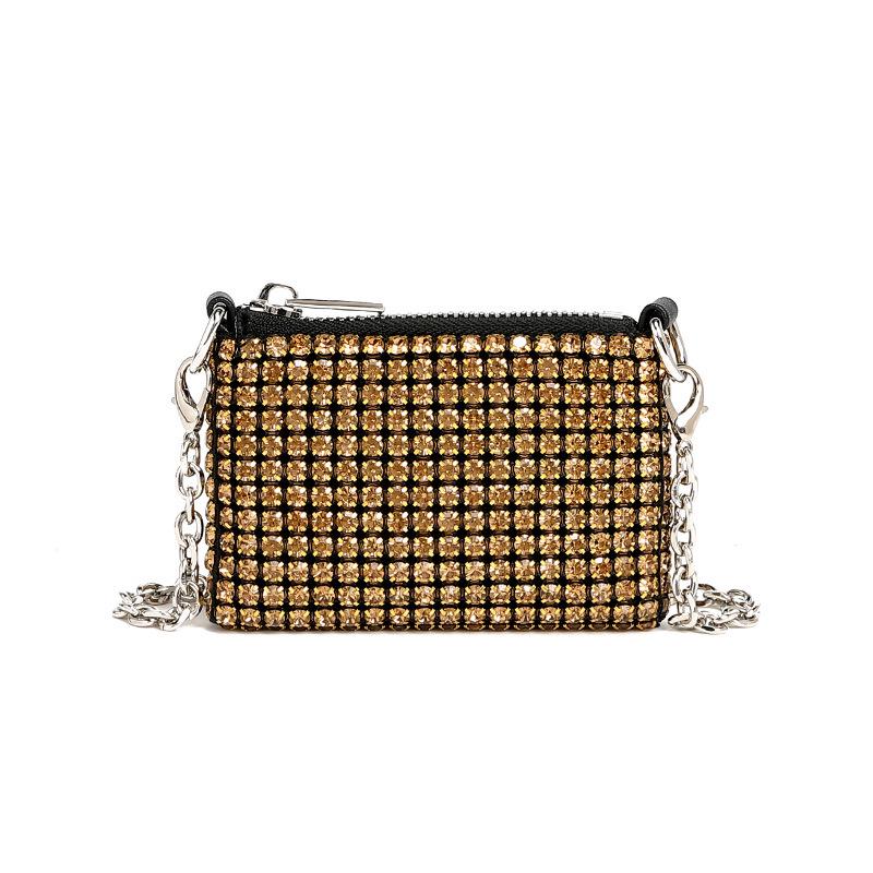 2025 Spring Fashion Rhinestone Chain Crossbody Lipstick Bag