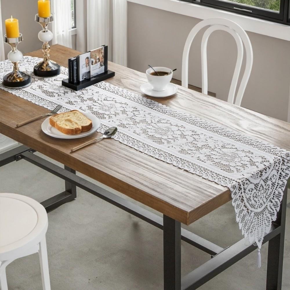 Lace Dining Table Mat Solid Color Table Decoration New Table Runner Home Decoration