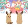 Adorable Christmas Reindeer Peanut Plush Toy Soft Comforting Cuddle Gift