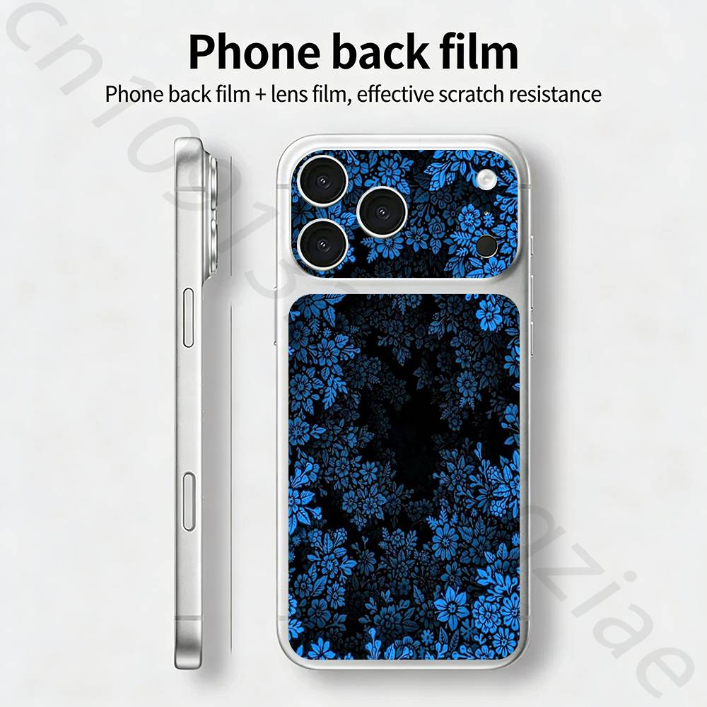 Цветочная наклейка-скин Decal Skin Wrap для iPhone 17 Pro/Pro max Защитная пленка для задней панели, рамки, камеры