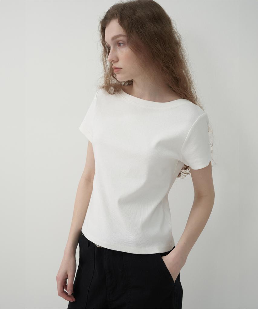 MOTT Boat Neck T-Shirt - White