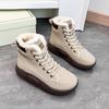 Trendy Thick Soled High Cut Cotton Shoes 2024 Winter New Plush Casual Warmth Sports Vulcanized Snow Boots Platform Sneakers Traf