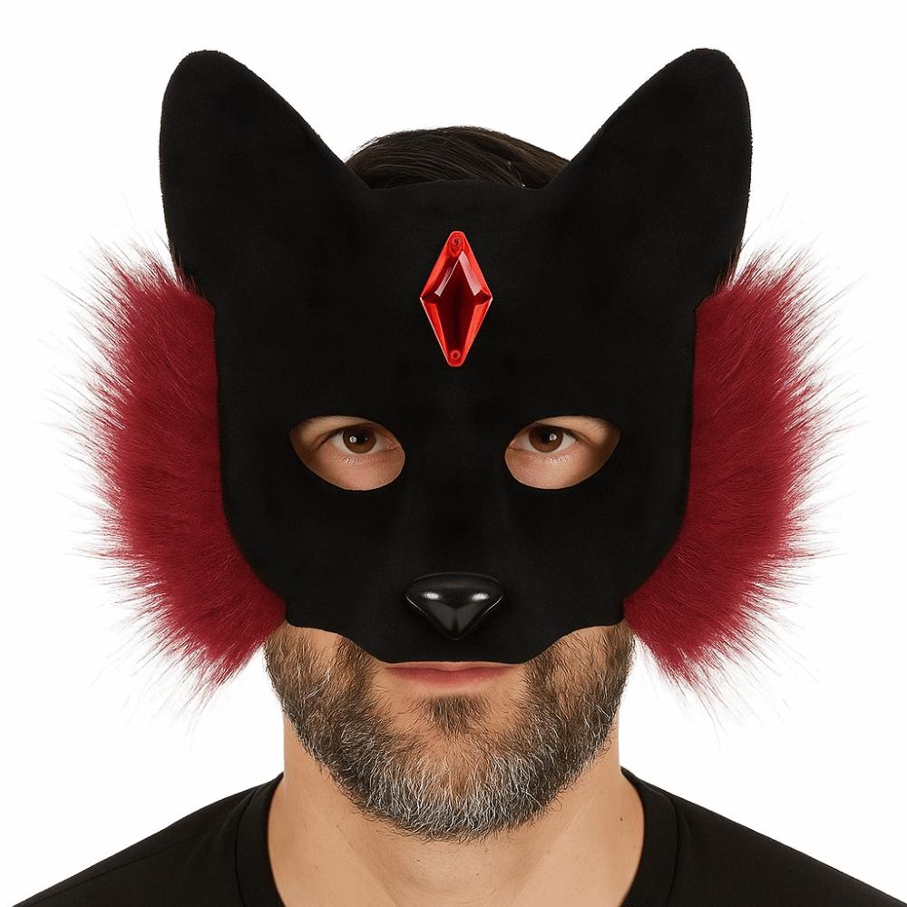 Cosplay Halloween Masquerade Mask Funny Half Face Mask Cute Cat Face Masks Unisex