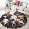 Pitbull Theme pattern round rug,Carpet Rug for Living Room Bedroom Playroom ,Non-slip Floor Mat,Holiday Gifts and Birthday Gifts.