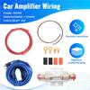 1500W Car Amplifier Installation Wiring Harness Kit 8GA Audio Amplifier Subwoofer Power Cable